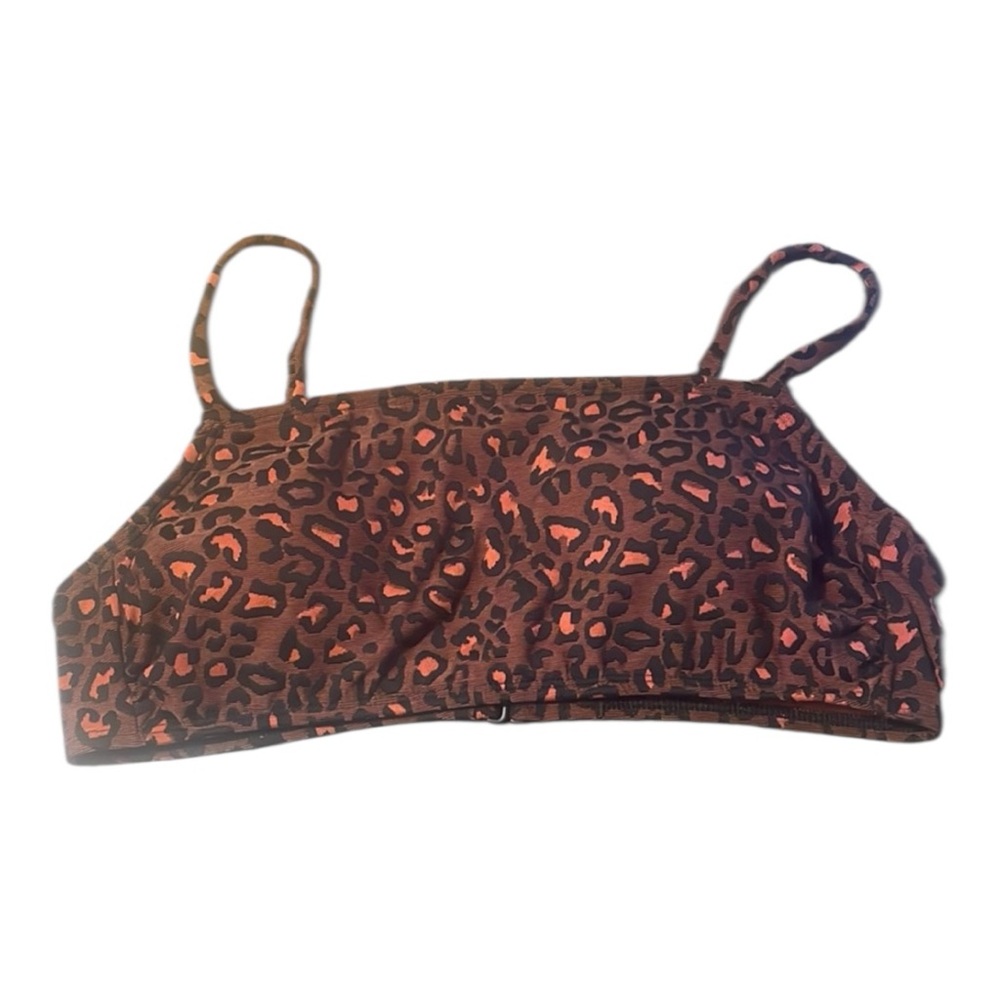 Cheetah print Burnt orange bathing suit bikini top